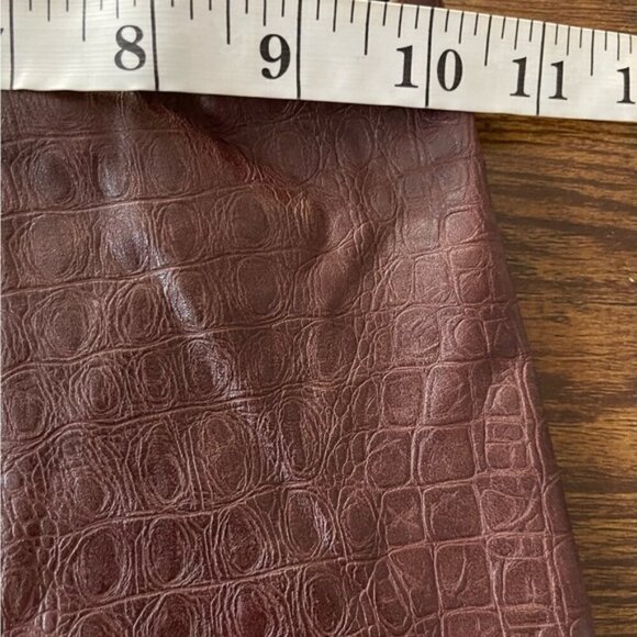 COMMANDO brown XS Croc-effect high-rise faux-leather leggings slimming - Picture 13 of 16